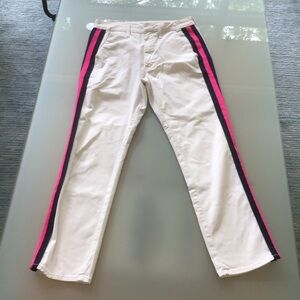 Mother Jeans Chalk Pink Racer Stripe Straight Shaker Ankle Prep Killing Time 26